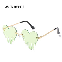 Load image into Gallery viewer, Gafas de sol sin montura con forma de lágrima de corazón, gafas estilo Steampunk, UV400, accesorios de fiesta de disfraces, Halloween, 1 ud.