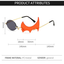 Load image into Gallery viewer, Gafas de sol sin montura para hombre y mujer, lentes de sol sin montura, irregulares, doradas, UV400, modernas, personalizadas, para exteriores, 2023