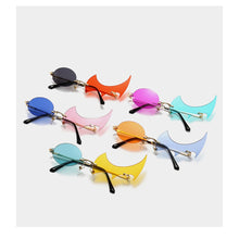 Load image into Gallery viewer, Gafas de sol sin montura para hombre y mujer, lentes de sol sin montura, irregulares, doradas, UV400, modernas, personalizadas, para exteriores, 2023