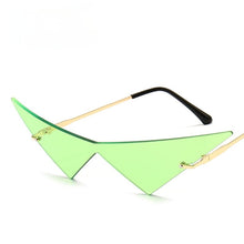 Load image into Gallery viewer, Gafas de sol triangulares para hombre y mujer, nuevas grandes y únicas, con marco grande, personalizadas, a la moda, lujosas, doradas, UV400, 2023