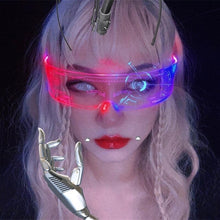 Load image into Gallery viewer, Gafas luminosas LED de alta tecnología para mujer, lentes que cambian de colores, deslumbrantes, para club nocturno, nuevas