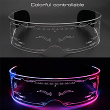Load image into Gallery viewer, Gafas luminosas LED de alta tecnología para mujer, lentes que cambian de colores, deslumbrantes, para club nocturno, nuevas