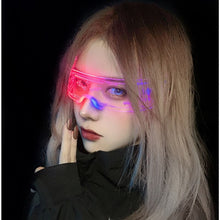 Load image into Gallery viewer, Gafas luminosas LED de alta tecnología para mujer, lentes que cambian de colores, deslumbrantes, para club nocturno, nuevas