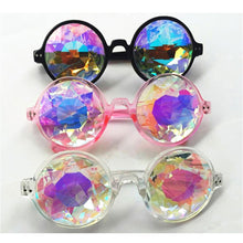 Load image into Gallery viewer, Gafas redondas transparentes caleidoscopio, lentes de cristal para fiesta, Rave, Festival de Música, regalos para amigos
