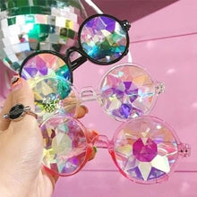 Load image into Gallery viewer, Gafas redondas transparentes caleidoscopio, lentes de cristal para fiesta, Rave, Festival de Música, regalos para amigos