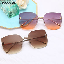 Load image into Gallery viewer, Gentle My Mars Women Rimless Cat Eye Oversized Sunglasses  Female Sun Glasses Monster Wild Personality Eyewear