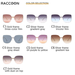 Gentle My Mars Women Rimless Cat Eye Oversized Sunglasses  Female Sun Glasses Monster Wild Personality Eyewear