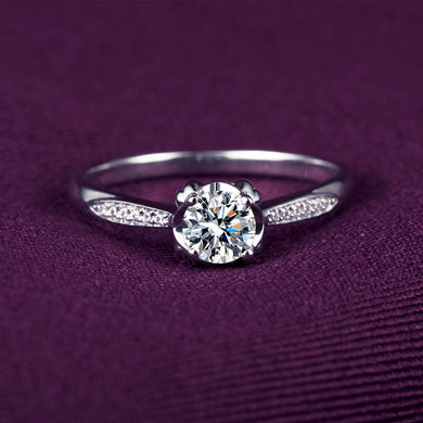 Genuine 0.3 Carat 18k Gold And White Gold Diamond Ring Platinum Wedding Diamond Ring Marriage Couple
