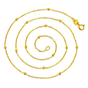 Genuine 18K White Yellow Gold Chain 40cm 45cm 1mm Thickness au750 Cost Price Necklace Wedding Party Gift For Women