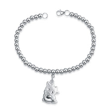 Load image into Gallery viewer, Genuine 925 Sterling Silver Cute Twelve Animal Style Bracelet Woman Round Bead Chain Fashion Jewelry Bracelet
