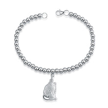 Load image into Gallery viewer, Genuine 925 Sterling Silver Cute Twelve Animal Style Bracelet Woman Round Bead Chain Fashion Jewelry Bracelet