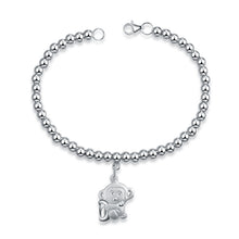 Load image into Gallery viewer, Genuine 925 Sterling Silver Cute Twelve Animal Style Bracelet Woman Round Bead Chain Fashion Jewelry Bracelet