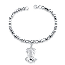 Load image into Gallery viewer, Genuine 925 Sterling Silver Cute Twelve Animal Style Bracelet Woman Round Bead Chain Fashion Jewelry Bracelet