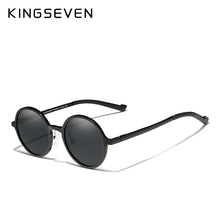 Load image into Gallery viewer, Genuine KINGSEVEN Aluminum Steampunk Round Sunglasses 2022 New Luxury Brand Design Vintage Women Sun Glasses UV400
