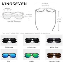 Load image into Gallery viewer, Genuine KINGSEVEN Brand Square Retro Gradient Polarized Sunglasses Women Men Carbon Fiber Pattern Design Outdoor Sports Eyewear