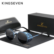 Load image into Gallery viewer, Genuine KINGSEVEN Retro Round Steampunk Sunglasses Men Retro Women Sun Glasses Shades Vintage Travel Eyewear Gafas De Sol 7550