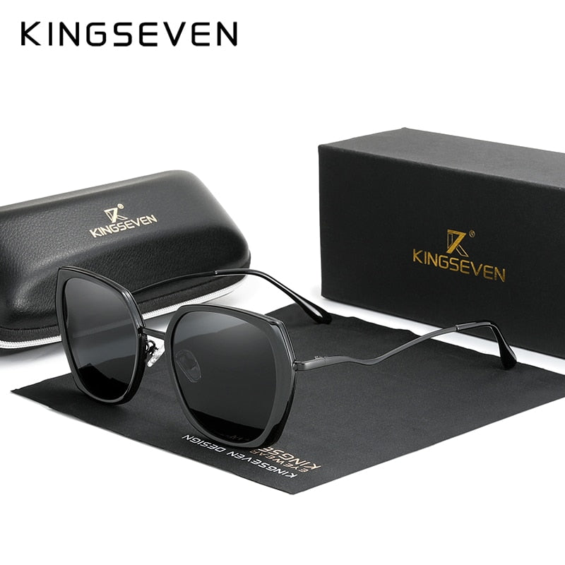 Genuine KINGSEVEN Women's Glasses  Brand Design Sunglasses Gradient Polarized Lens Sun glasses Butterfly Oculos Feminino