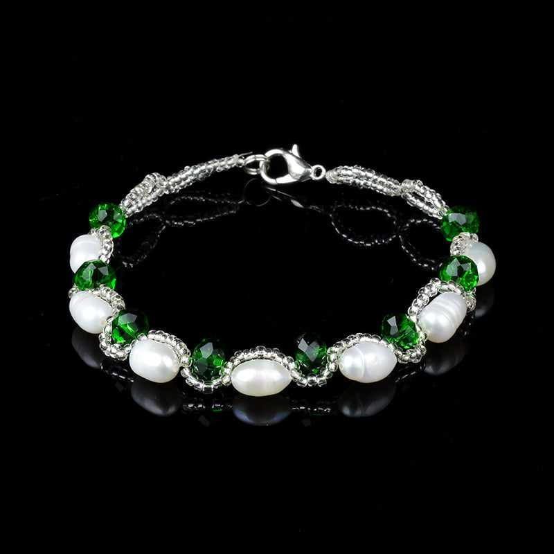 Genuine Luxury 2017 fashion Charm Bracelet Pearl White classic bracelet near the round flaw surface growth pattern