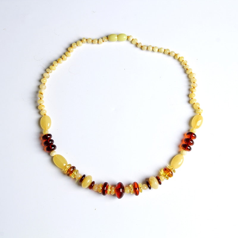 Genuine luxury nine more jewelry Baltic Sea Amber Loose Beads Round Blood Cooper Chain Necklace Jewellery Lanyard Prime Chain