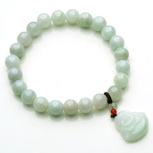 Carica l'immagine nel visualizzatore di Gallery, Genuine natural glutinous jade beads round bracelet Myanmar jade beads beads hand A goods jade jade beads bracelet ABX3679