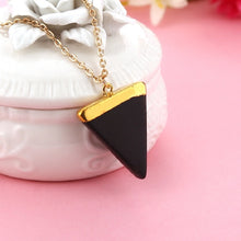 Load image into Gallery viewer, Geometric Pesionality Colorful Nature Stone Necklace Triangle Crystal Necklaces Gems Stones Pendant For Women And Men Wholesale