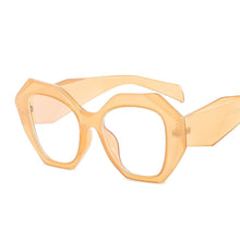 Load image into Gallery viewer, Geometry Computer Eyeglasses Women Vintage Anti Blue Light Glasses Ladies Oversized Optical Eyeglasses Big Frame Spectacles