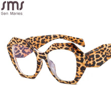 Load image into Gallery viewer, Geometry Computer Eyeglasses Women Vintage Anti Blue Light Glasses Ladies Oversized Optical Eyeglasses Big Frame Spectacles