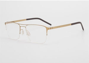 German Brand Glasses Frame Men Semi-Rim Structure Medical Aviation Stainless Steel Eyeglasses Women Light Spectacle Jessica
