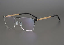 Carica l&#39;immagine nel visualizzatore di Gallery, German Brand Glasses Frame Men Semi-Rim Structure Medical Aviation Stainless Steel Eyeglasses Women Light Spectacle Jessica