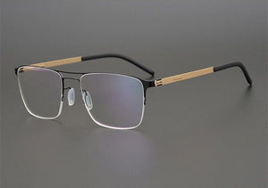 German Brand Glasses Frame Men Semi-Rim Structure Medical Aviation Stainless Steel Eyeglasses Women Light Spectacle Jessica
