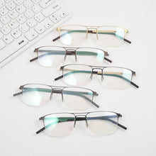 Carica l&#39;immagine nel visualizzatore di Gallery, German Brand Glasses Frame Men Semi-Rim Structure Medical Aviation Stainless Steel Eyeglasses Women Light Spectacle Jessica