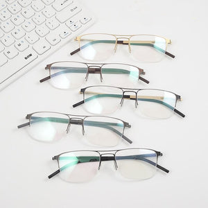 German Brand Glasses Frame Men Semi-Rim Structure Medical Aviation Stainless Steel Eyeglasses Women Light Spectacle Jessica