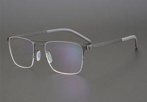 German Brand Glasses Frame Men Semi-Rim Structure Medical Aviation Stainless Steel Eyeglasses Women Light Spectacle Jessica