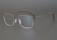 Carica l&#39;immagine nel visualizzatore di Gallery, German Brand Glasses Frame Men Semi-Rim Structure Medical Aviation Stainless Steel Eyeglasses Women Light Spectacle Jessica