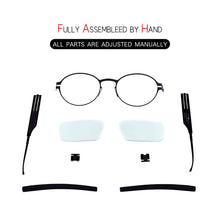 Load image into Gallery viewer, German Brand Retro Small Round Eyeglasses Handmade Ultra-light Screwless Glasses Prescription Reading frame With Original Box