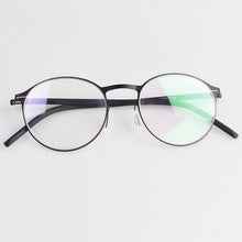 Load image into Gallery viewer, German style manual eyeglass frame without screws, men&#39;s black frame, full frame, thin steel myopia eyeglass frame, women&#39;s