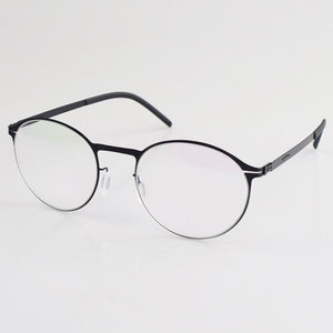 German style manual eyeglass frame without screws, men's black frame, full frame, thin steel myopia eyeglass frame, women's