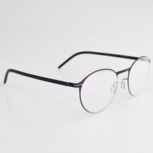 Load image into Gallery viewer, German style manual eyeglass frame without screws, men&#39;s black frame, full frame, thin steel myopia eyeglass frame, women&#39;s