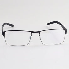 Load image into Gallery viewer, German style screw less spectacle frame thin steel black frame full frame optical myopia glasses