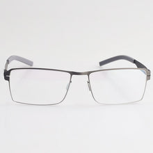 Load image into Gallery viewer, German style screw less spectacle frame thin steel black frame full frame optical myopia glasses