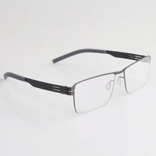 Load image into Gallery viewer, German style screw less spectacle frame thin steel black frame full frame optical myopia glasses