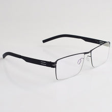 Load image into Gallery viewer, German style screw less spectacle frame thin steel black frame full frame optical myopia glasses