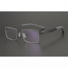 Carica l&#39;immagine nel visualizzatore di Gallery, Germany Brand Designer Berlin No Screw Eyeglasses Men Women Lightweight Square Big Face Business Optical Glasses Frame