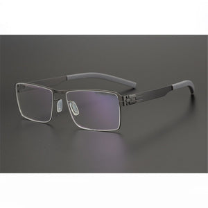 Germany Brand Designer Berlin No Screw Eyeglasses Men Women Lightweight Square Big Face Business Optical Glasses Frame
