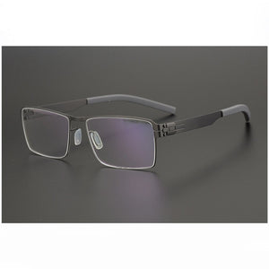 Germany Brand Designer Berlin No Screw Eyeglasses Men Women Lightweight Square Big Face Business Optical Glasses Frame