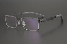 Carica l&#39;immagine nel visualizzatore di Gallery, Germany Brand Designer Berlin No Screw Eyeglasses Men Women Lightweight Square Big Face Business Optical Glasses Frame