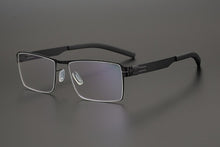 Carica l&#39;immagine nel visualizzatore di Gallery, Germany Brand Designer Berlin No Screw Eyeglasses Men Women Lightweight Square Big Face Business Optical Glasses Frame