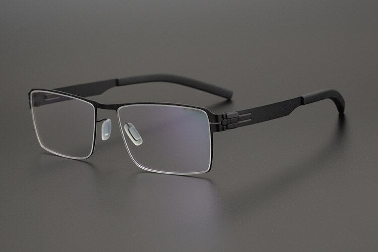 Germany Brand Designer Berlin No Screw Eyeglasses Men Women Lightweight Square Big Face Business Optical Glasses Frame