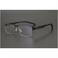 Carica l&#39;immagine nel visualizzatore di Gallery, Germany Brand Designer Berlin No Screw Eyeglasses Men Women Lightweight Square Big Face Business Optical Glasses Frame
