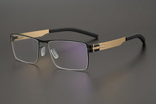 Carica l&#39;immagine nel visualizzatore di Gallery, Germany Brand Designer Berlin No Screw Eyeglasses Men Women Lightweight Square Big Face Business Optical Glasses Frame